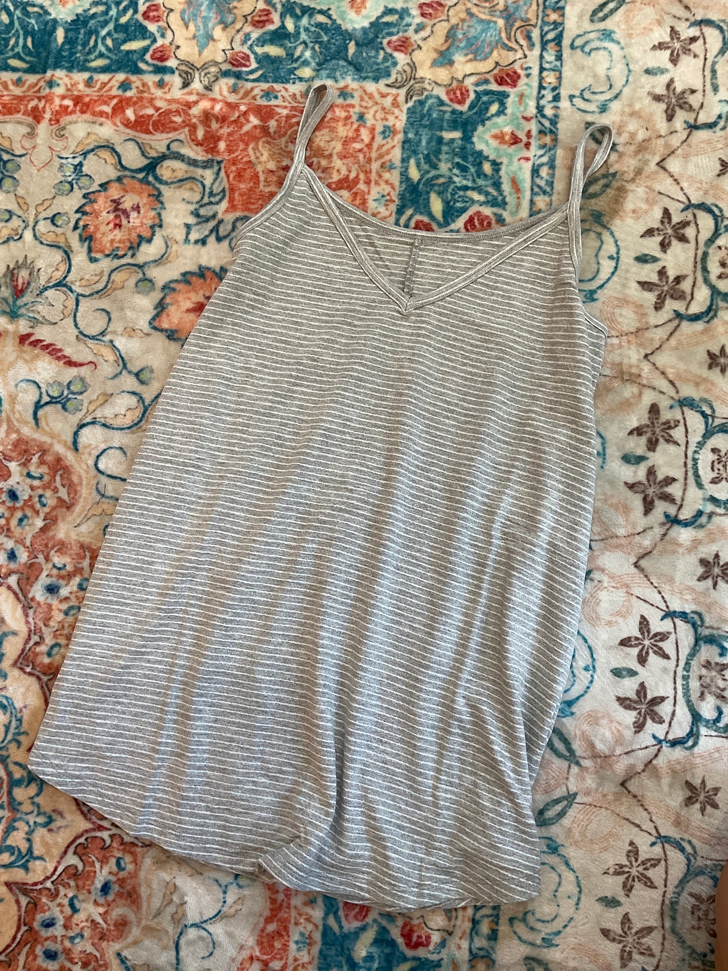 Striped V-Neck Tank