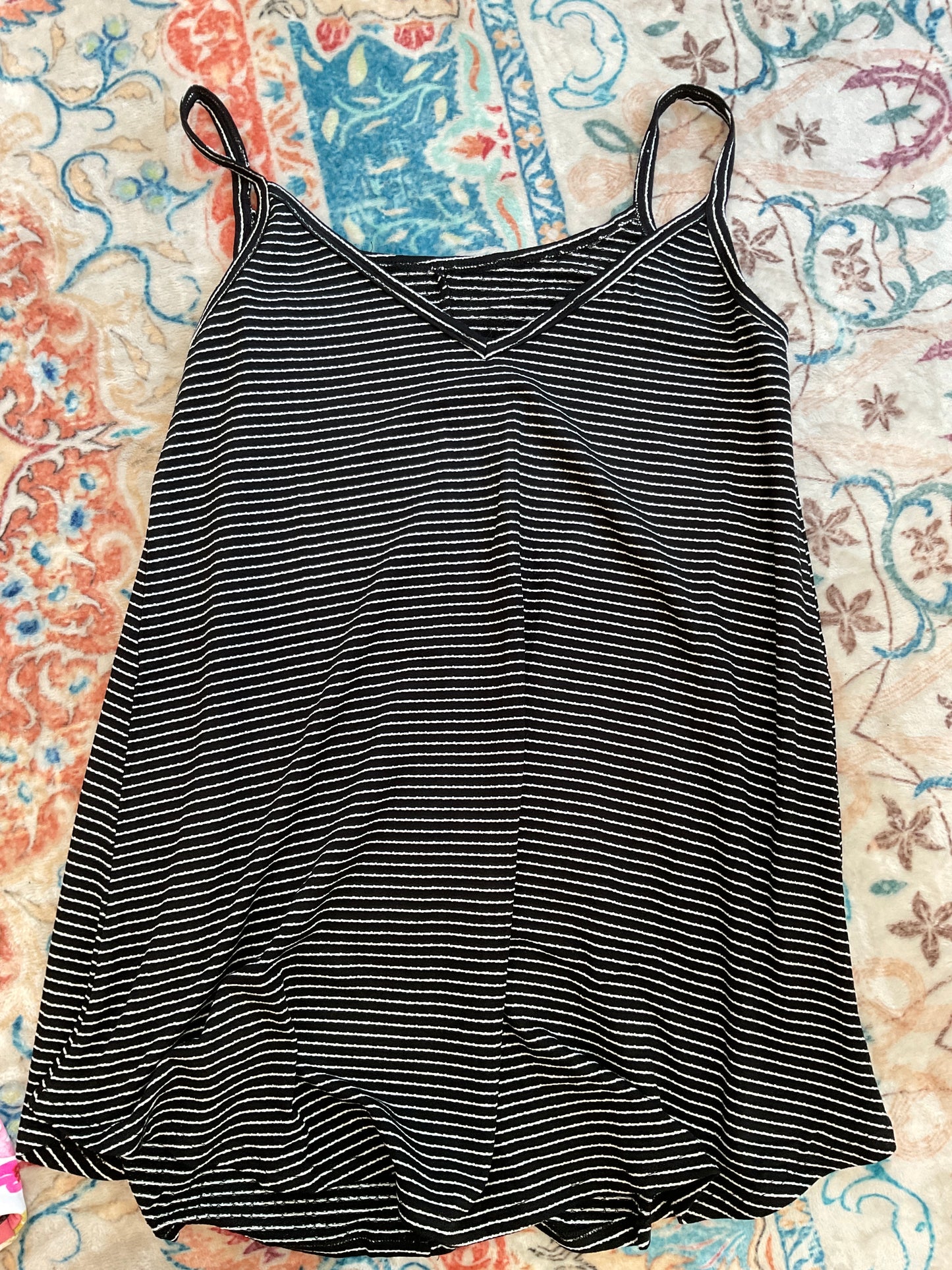 Striped V-Neck Tank