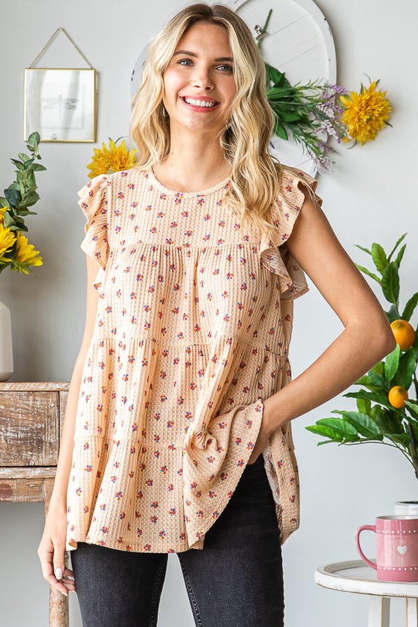 Ditsy Floral Tiered Top