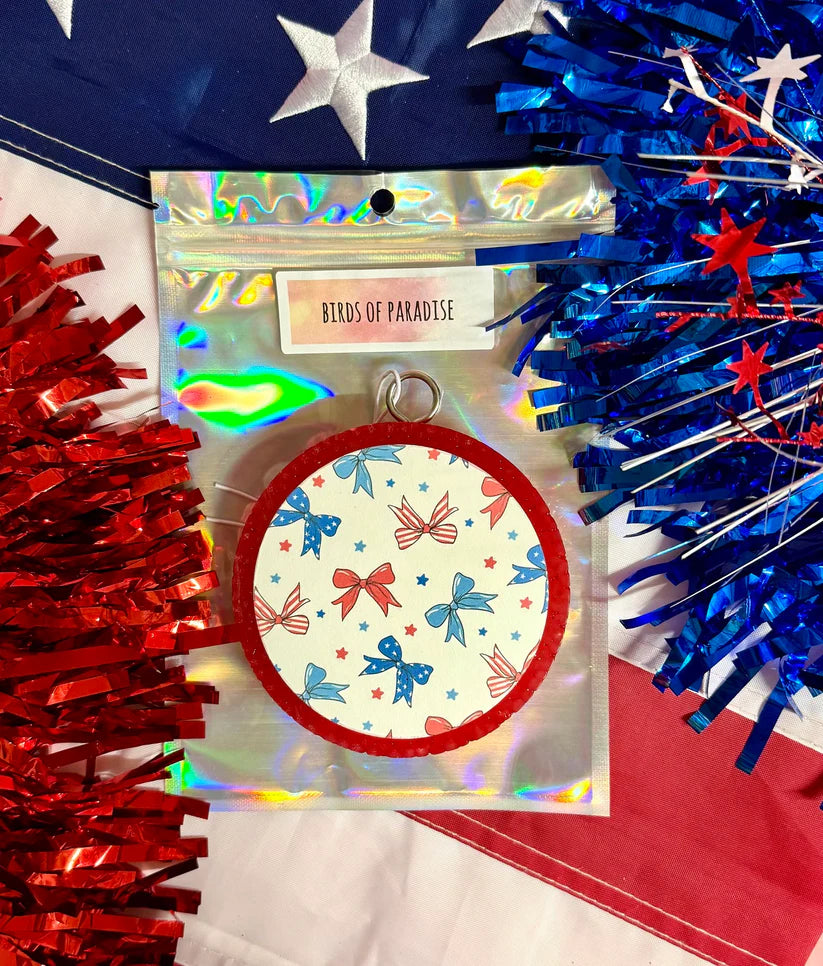 Patriotic Bows Car Freshie