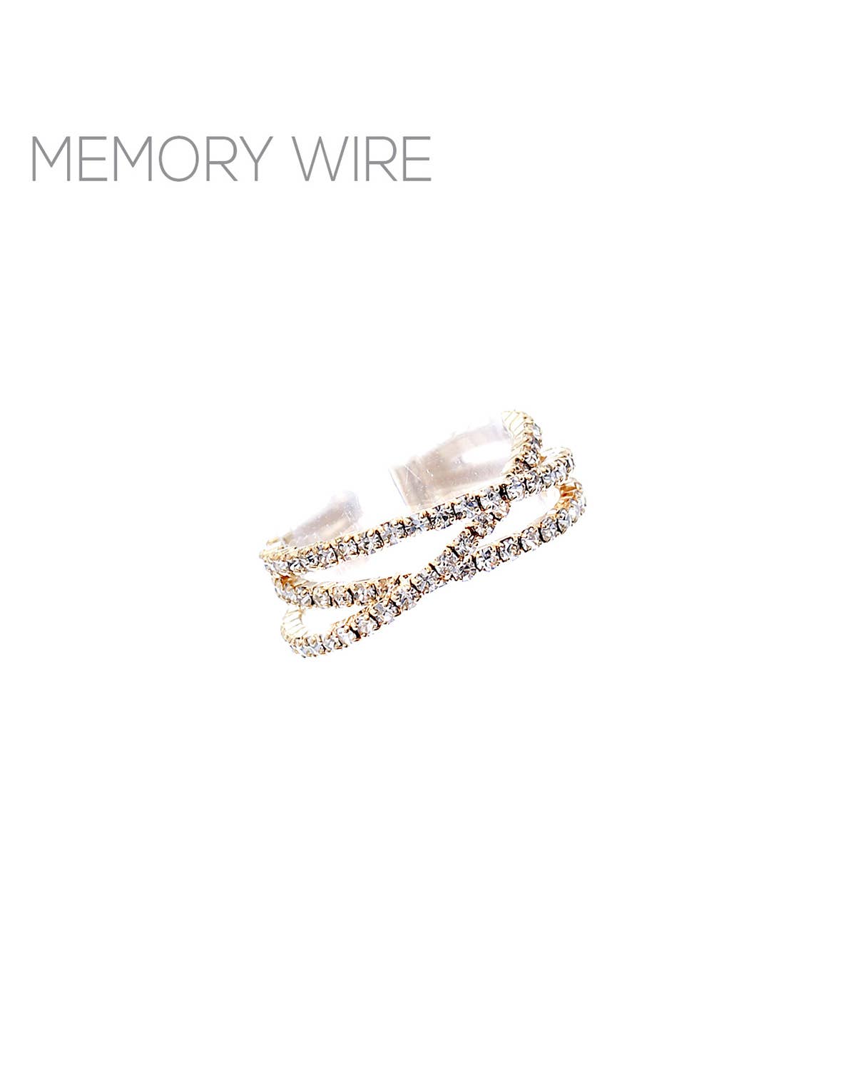 Intertwined Rhinestone Ring