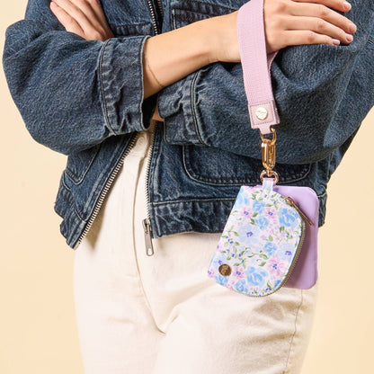 Dynamic Duo Pouch Wristlet - Secret Garden Blue