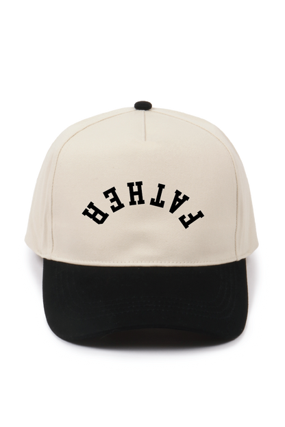 FATHER Upside Down embroidery in Two Tone Baseball Cap