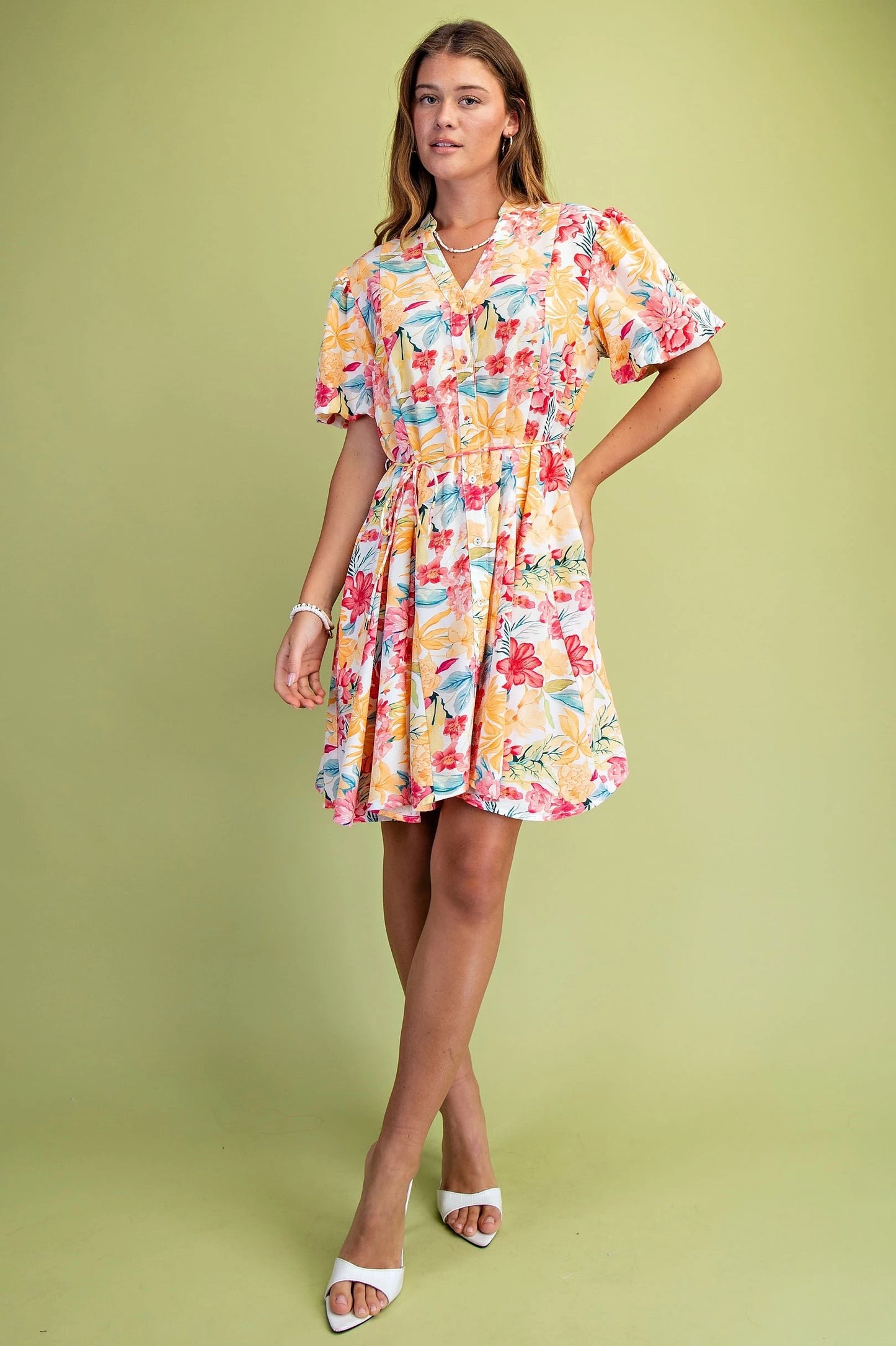 Bright Floral Mini Dress