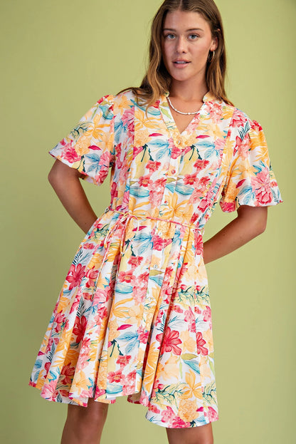 Bright Floral Mini Dress