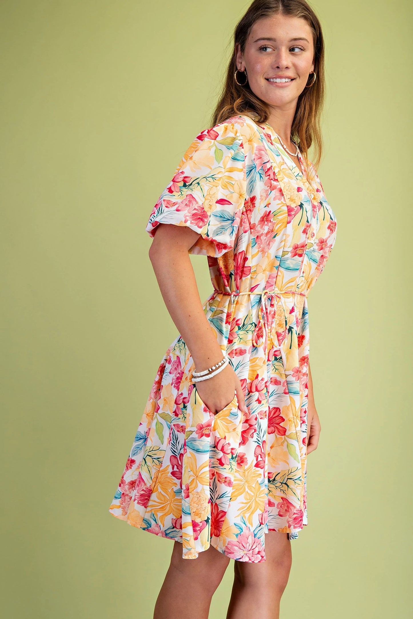 Bright Floral Mini Dress