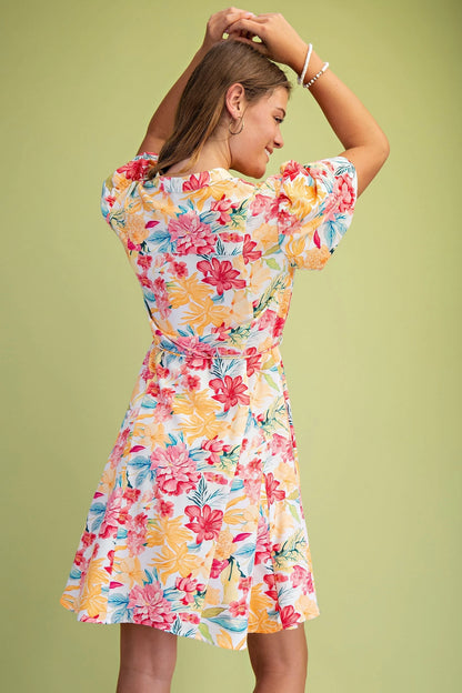 Bright Floral Mini Dress