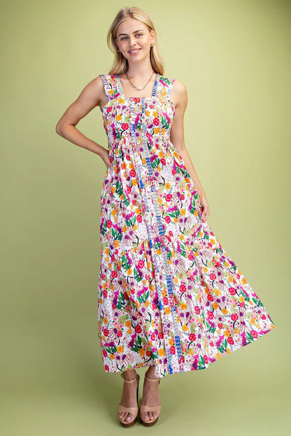 Vibrant Floral Midi Dress