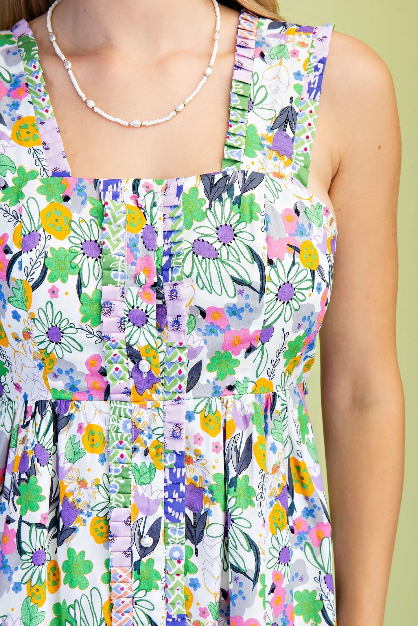 Vibrant Floral Midi Dress