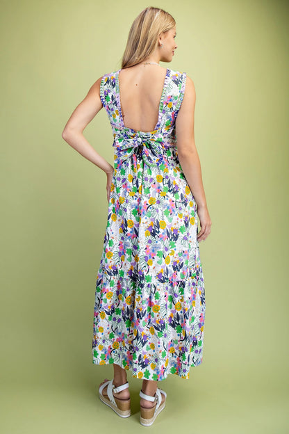 Vibrant Floral Midi Dress