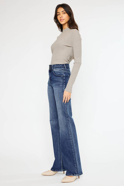 HIGH RISE WIDE FLARE JEANS