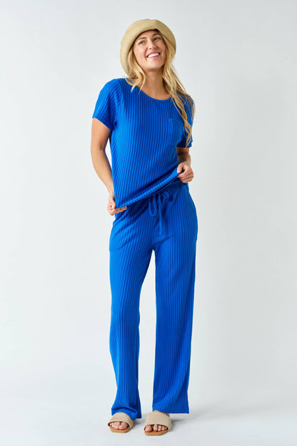 Softcore Ribbed Lounge Pocket Tee