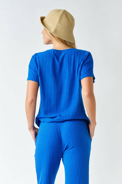 Softcore Ribbed Lounge Pocket Tee