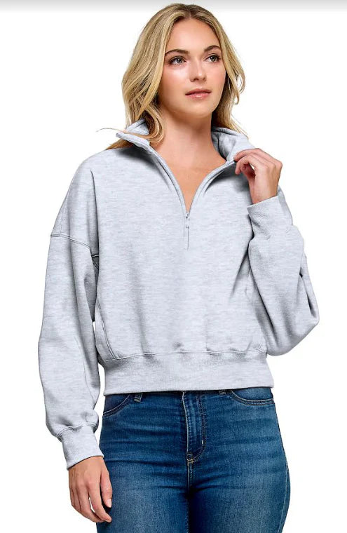 Fleece Half Zip Sweatshirt