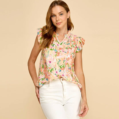 Floral print blouse
