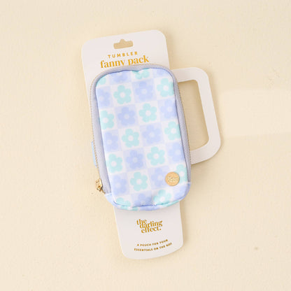 Tumbler Fanny Pack-Flower Check Blue