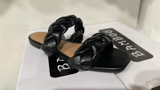 Black Braided Sandals