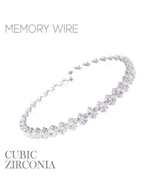 Silver Square CZ Bracelet