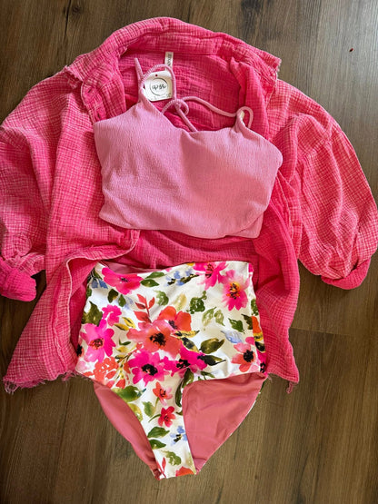Watermelon Floral Reversible Bali Bottoms
