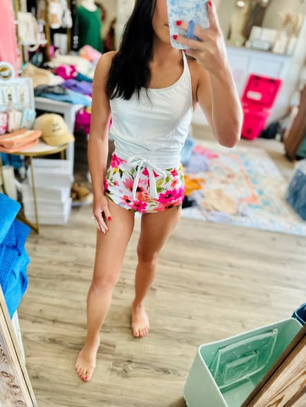 White Racha Tie Top