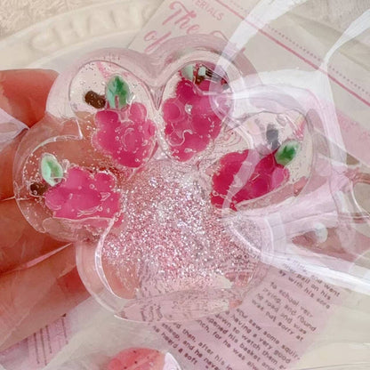 Strawberry Cat Paw Squishy Squeeze Toy Fidget Toy