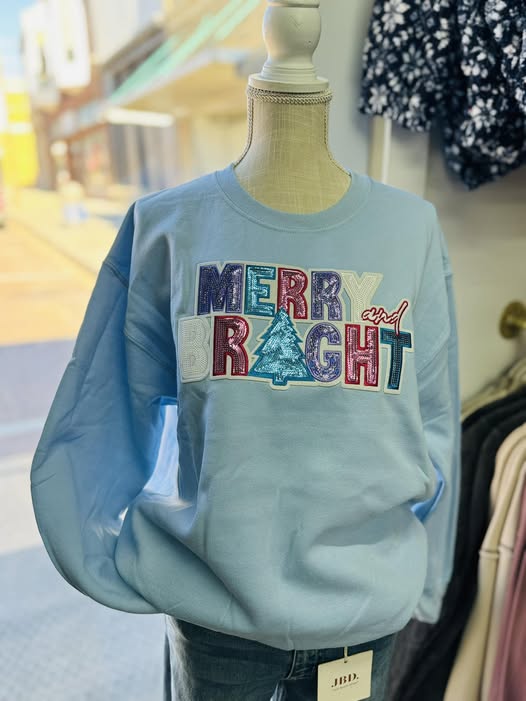 Merry & Bright Patch Crewneck