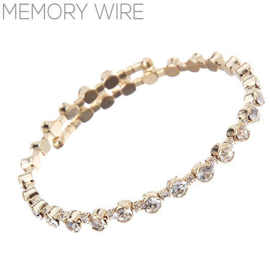 Gold Round Rhinestone Bracelet