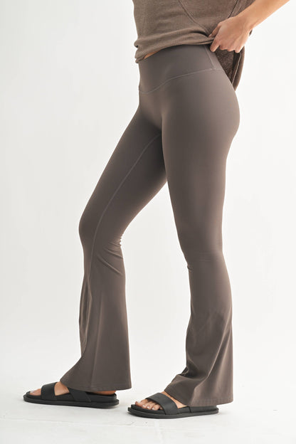 BRONZE - Flared Fleece Leggings