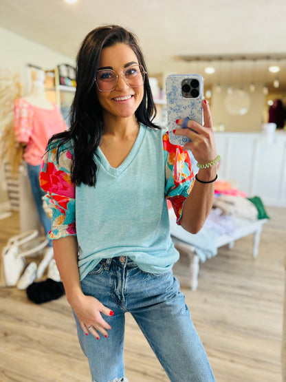 Mayla Floral Bubble Top