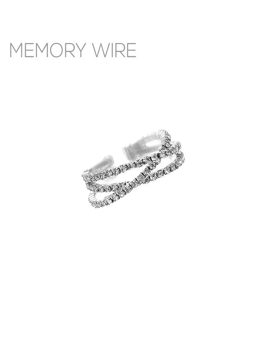 Intertwined Rhinestone Ring