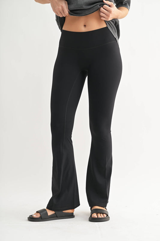 BRONZE - Flared Fleece Leggings