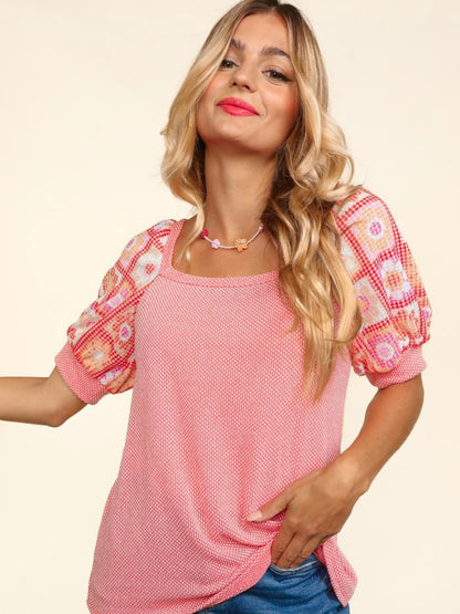 Paisley Floral Bubble Top