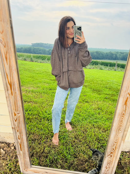 Drift Burnout Fleece Snap Hoodie