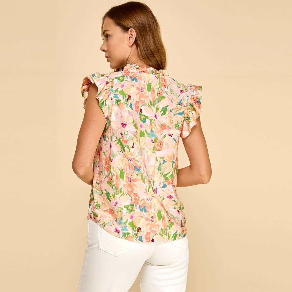 Floral print blouse