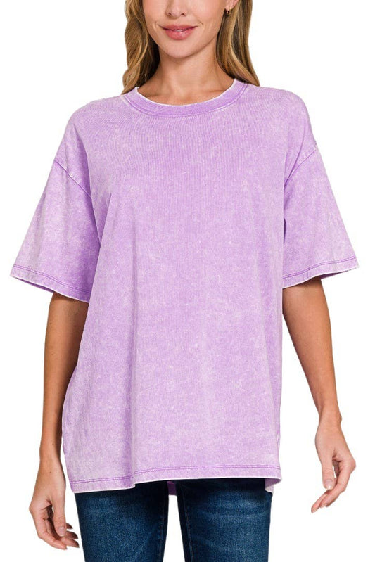 Washed Short Sleeve Top