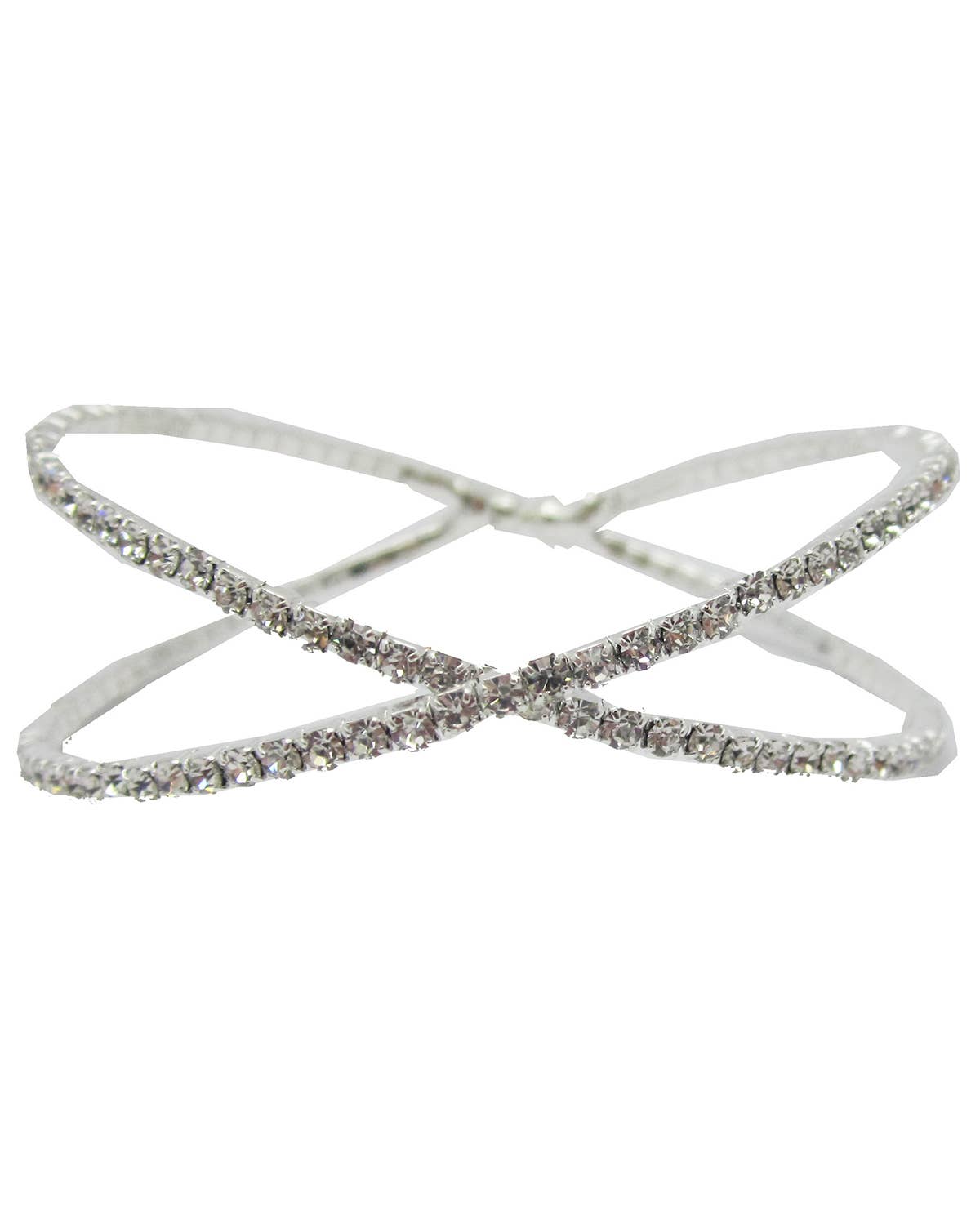 Rhinestone Criss Cross Bracelet