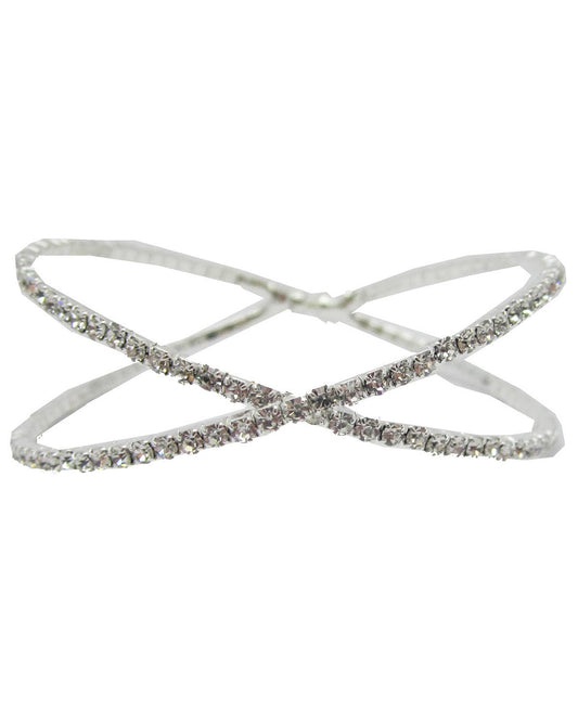 Rhinestone Criss Cross Bracelet
