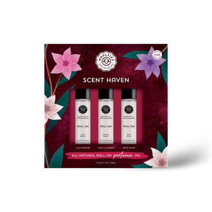 Scent Haven Roll-On Aromatherapy Perfume Oil Set -10 ml Each