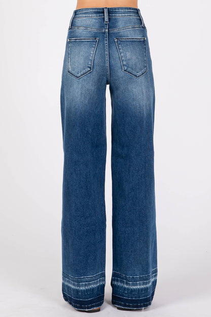 Destroyed High Rise Relaxed Wide Leg Jean