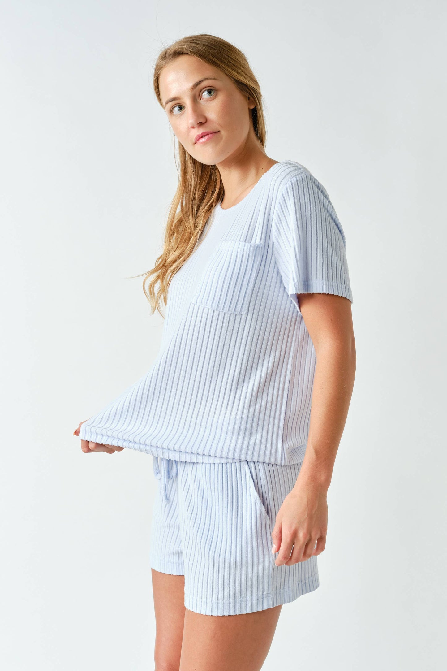 Softcore Ribbed Lounge Pocket Tee