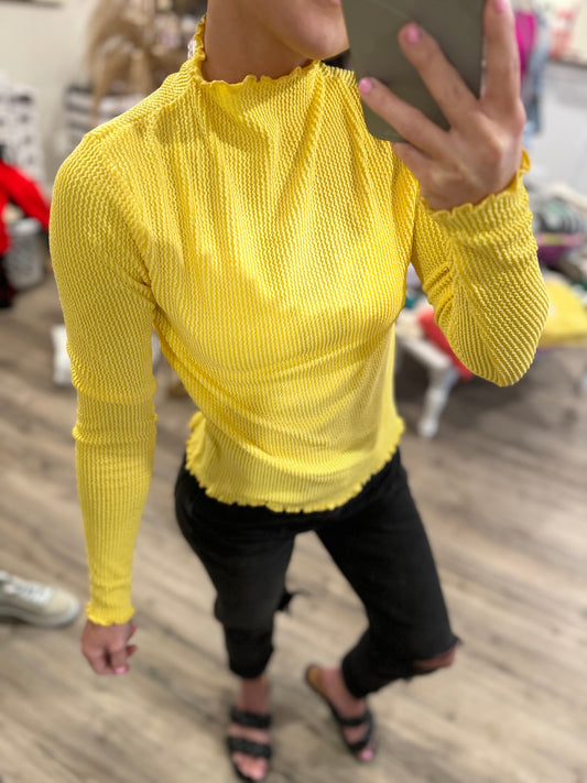Marcella Turtleneck Ribbed Top