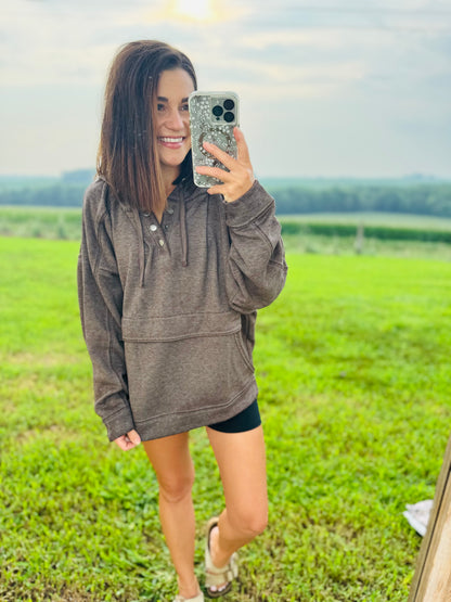 Drift Burnout Fleece Snap Hoodie