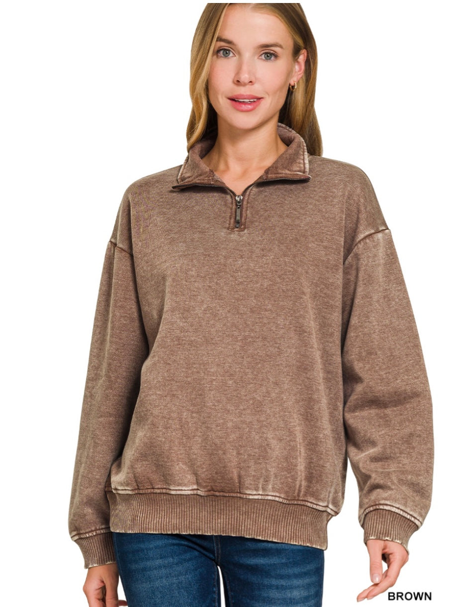 Adeline Zip Pullover