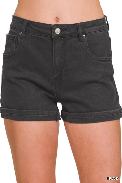 Pocketed Cuffed Shorts