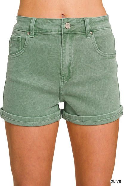 Pocketed Cuffed Shorts
