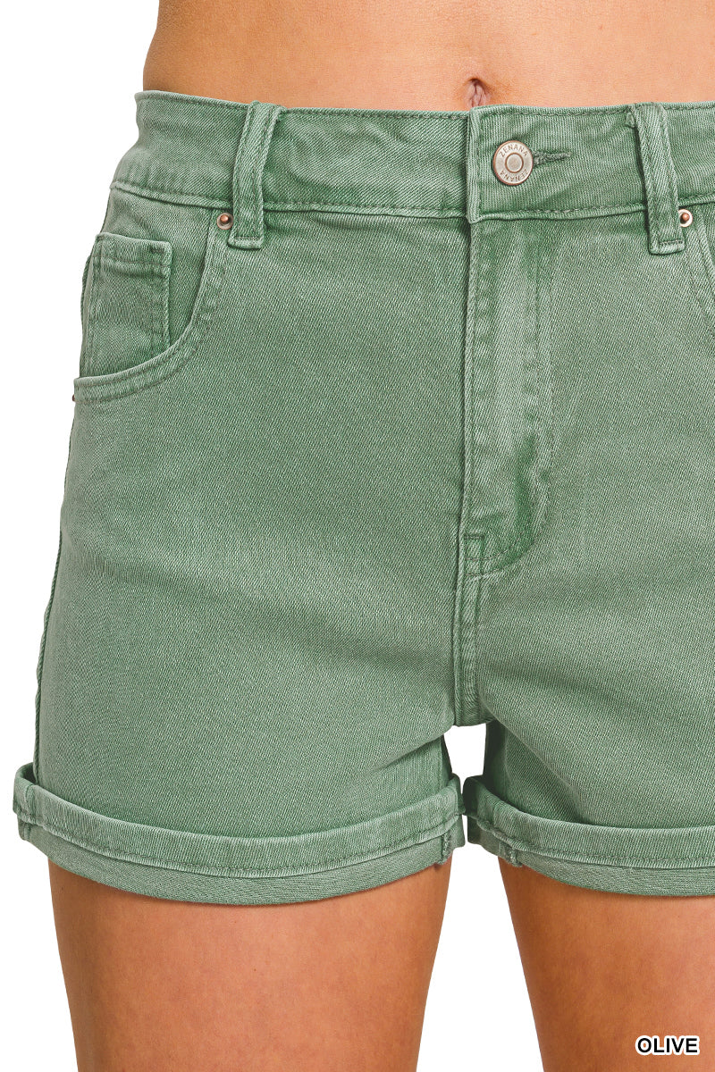Pocketed Cuffed Shorts