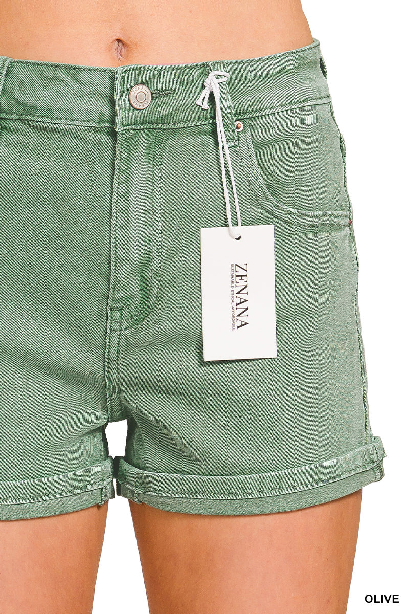 Pocketed Cuffed Shorts