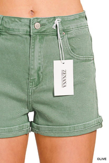Pocketed Cuffed Shorts