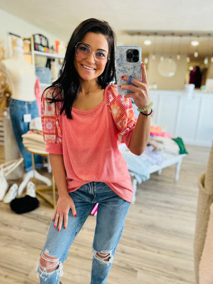 Paisley Floral Bubble Top