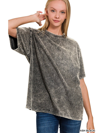 Washed Short Sleeve Top